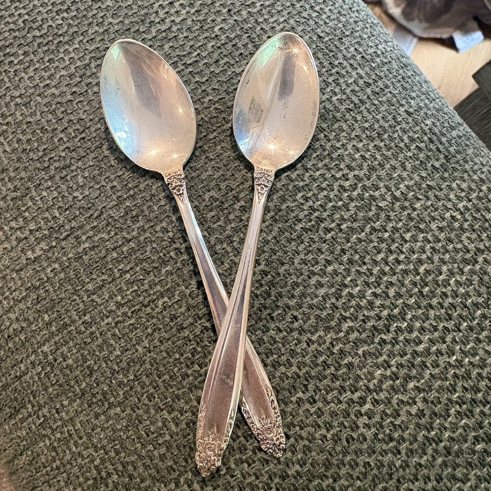 SET TWO International Sterling Silver Prelude Demitasse Spoon 4.25"  22g